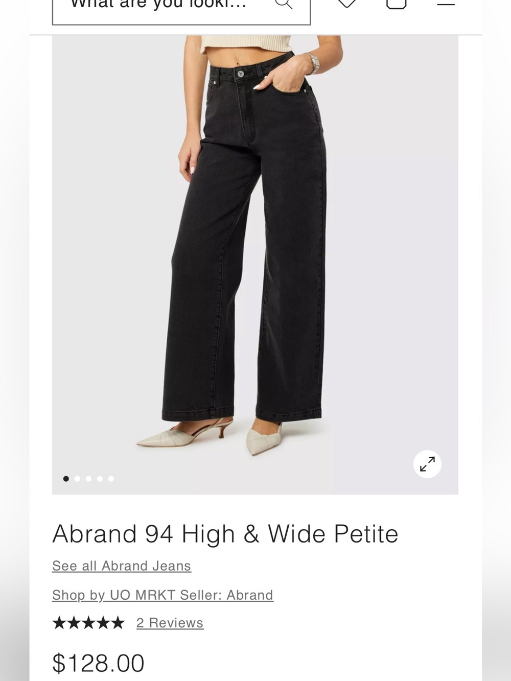 Abrand ‘94 High & Wide Jeans - Black